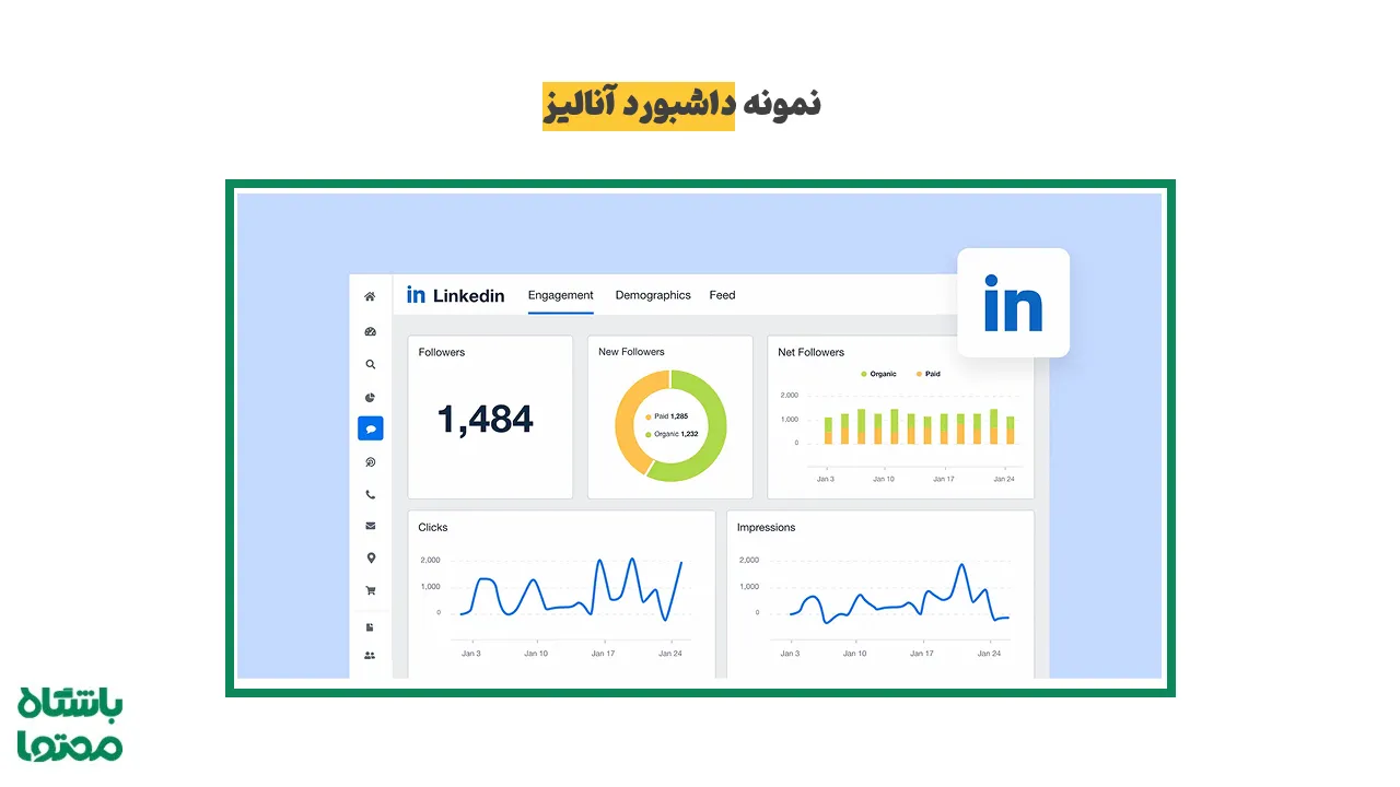نمونه داشبورد آنالیز Linkedin